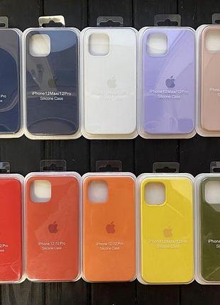 Full silicone case на iphone 12 pro max / силіконовий чохол для айфон / закритий низ 4