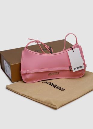 Сумка jacquemus le bisou ceinture leather shoulder bag in pink