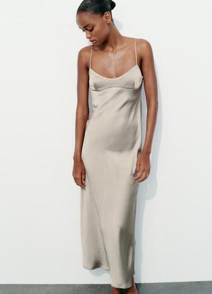 Платье zara в бельевом стиле