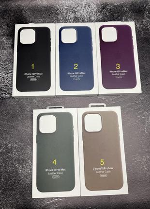 Чехол apple leather case magsafe + animation full size iphone 15 pro max / кожаный чехол для айфон / анимация