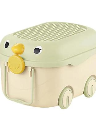 Ящик для іграшок на колесах terrio “birdy” салатовий 64х42,5х36 см