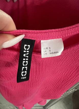 Платье h&m розовое малиновое 7