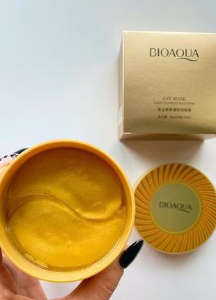 Хит! патчи с гиалуроном и био золотом гидрогелевые bioaqua gold probeauty1 фото