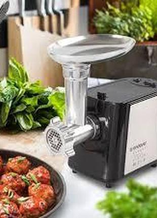 Мясорубка электрическая многофункциональная на 3 решотки с насадками для колбас и кеббе 2500 вт sokany sk-092