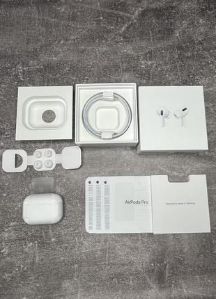 Airpods pro ios 17 без помилки white бездротові навушники для apple +гарантія, зарядка та чохол у подарунок!