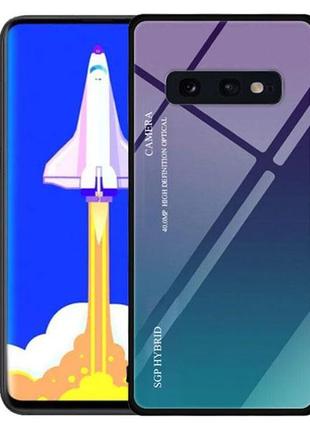 Чохол бампер primo gradient glass для samsung galaxy s10e (sm-g970) - purple