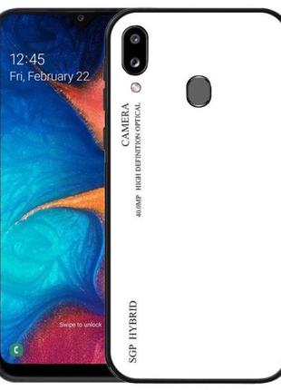 Чохол-бампер primolux gradient glass для samsung galaxy a40 2019 (sm-a405) - white