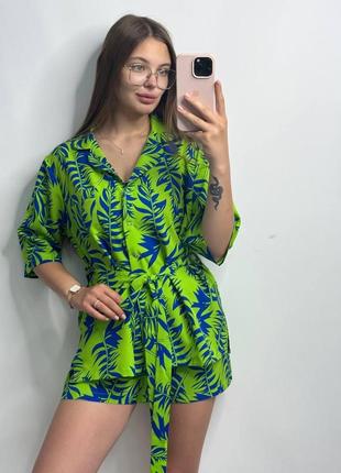 Костюм женский летний штапель-шелк xs/s