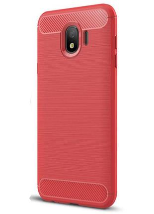 Чехол primo carbon fiber series для samsung j4 2018 (sm-j400) - red