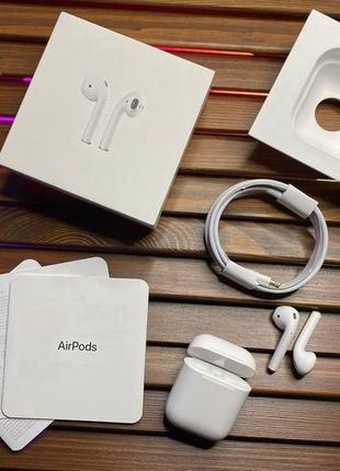 Навушники apple airpods 2  ios 17 без помилки бездротові + гарантія, зарядка та чохол у подарунок!