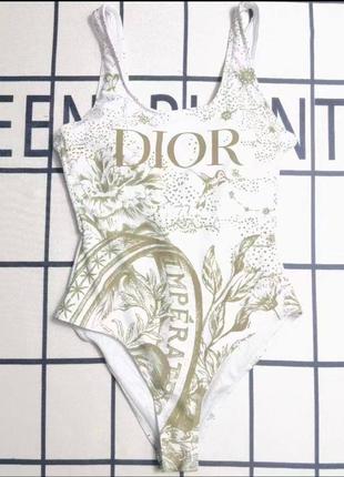 Слитный брендовый купальник в стиле dior