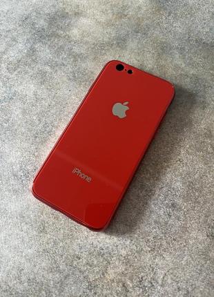 Чехол стеклянный на iphone 6 / 6s / glass case logo / накладка