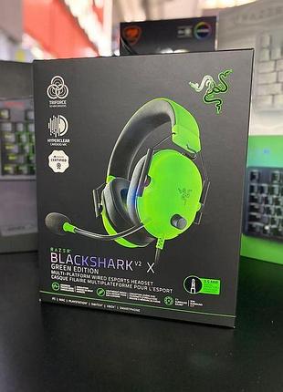 Наушники razer blackshark v2 x green, профессиональная геймерская гарнитура