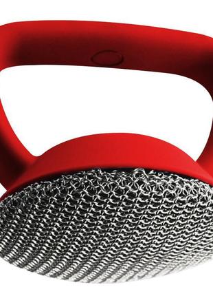 Скребок с ручкой для посуды универсальная металлическая щетка для уборки мочалка с...