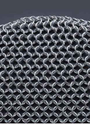 Скребок с ручкой для посуды универсальная металлическая щетка для уборки мочалка с...