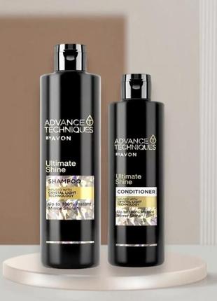 Набор для волос «непревзойденное сияние» advance techniques by avon с технологией crystal ligh