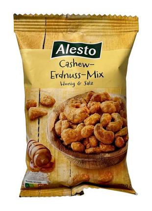 Орехи alesto микс кешью и арахиса в меде с солью cashew erdnuss mix honig & salz, 200 г