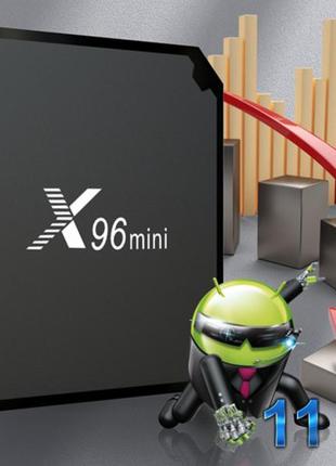 Міні смарт тв-приставка x96 2/16 android 9 amlogic s905w smart tv box приставка для телевізора tktk