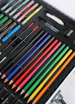 Дитячий набір для малювання "inspire children" 95 предметів для творчості зі скетч маркерами у валізці tktk4 фото