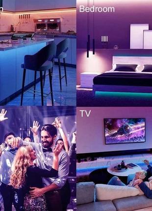 Smart led лента rgb светодиодная smart led strip lights aurora x rgb-подсветка...