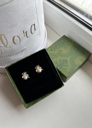 Сережки гвоздики серьги кульчики 925