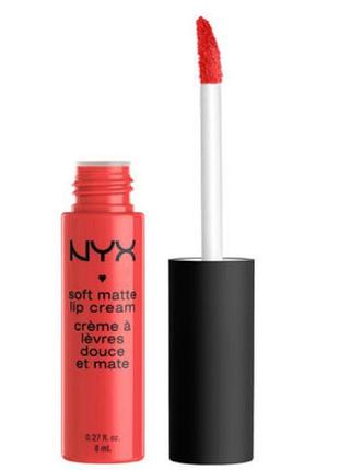 Nyx professional makeup soft matte lip cream
матовая жидкая кремовая помада для губ