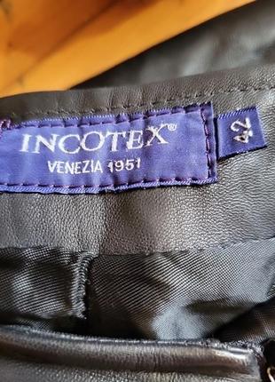 Оригинальные кожанные брюки штаны incotex