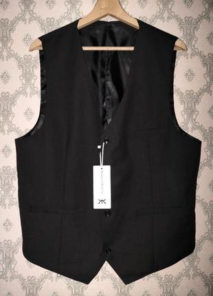 Мужской классический черный пиджак жилетка костюм новый4 фото