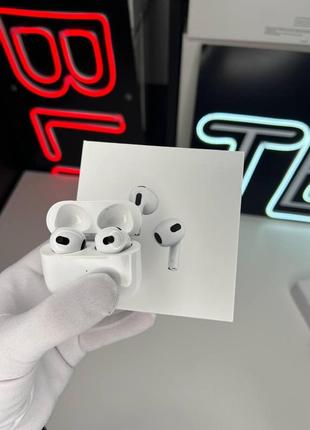 Навушники airpods 3 ios 17 без помилки white бездротові для apple + гарантія, чохол та зарядка у подарунок!