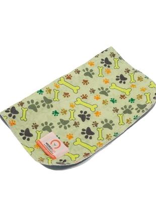 Misoko&co багаторазова пелюшка для собак 80x140 см (лапки і кісточки)