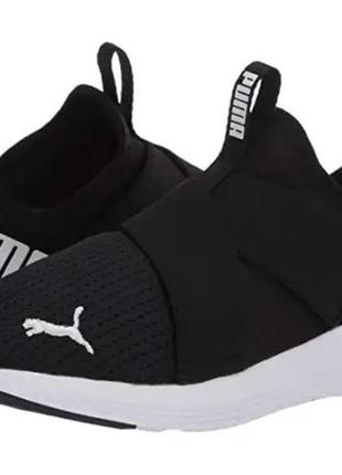 Кроссовки, puma prowl slip-on, женские, черные, размер 41 евро