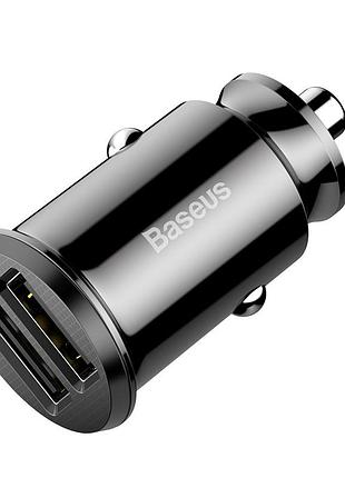 Устройство автомобильной зарядки baseus grain (2usb 3.1a) (черный)