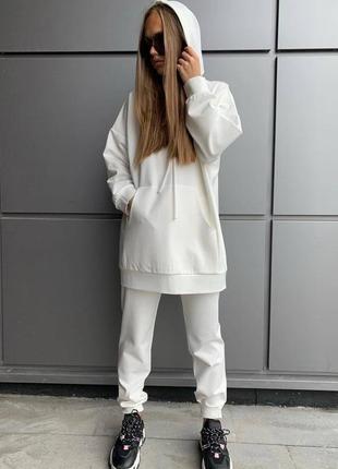 Костюм с удлиненным худи