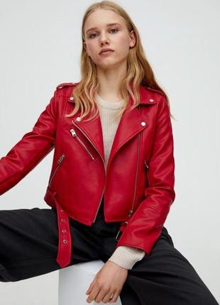 Куртка кожаная косуха pull&bear  р м