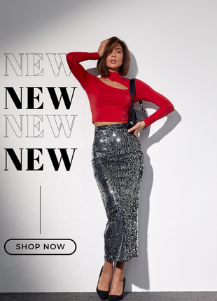 Оксамитова спідниця з паєтками