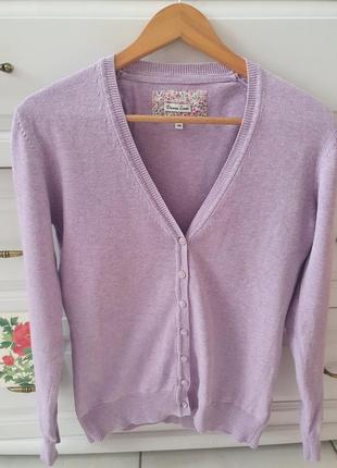 Лавандовый джемпер, кофта на пуговицах donna lane