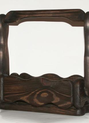 Переноска для 3х пляшок пива темна