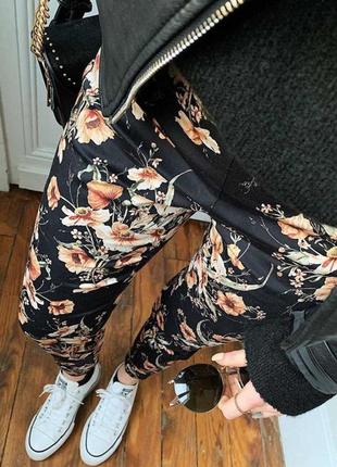 Штани h&m квітковий принт