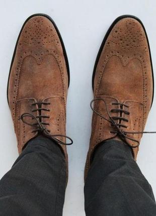 Кожаные классические броги prime shoe / goodyear welted размер 44-45