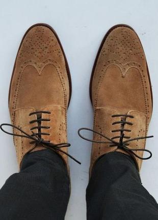 Кожаные классические броги prime shoe / goodyear welted размер 42.5