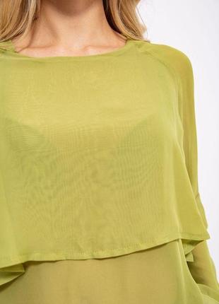 Офисная блуза с длинными рукавами, светло-зеленого цвета, 115r0385 фото