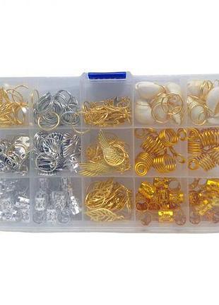 Пирсинг для волос "ассорти" (220 элем)