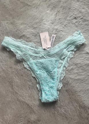 Блакитні трусики з мереживом victoria’s secret