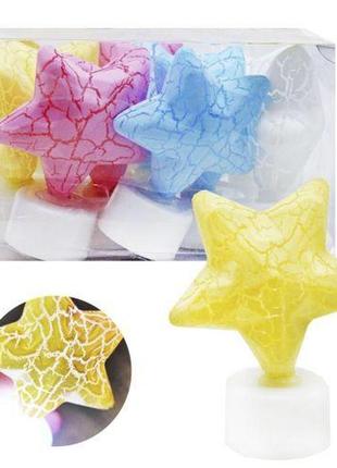 Уцінка. світяшка "led зірочка" (мікс кольорів) - тріщина в зірочці