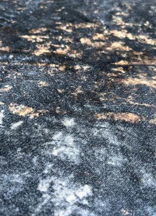 Універсальний килим 1.2x1.8 м на гумовій основі digital bamboo чорный мрамор lx03