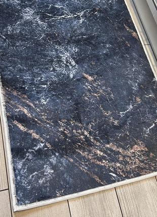 Універсальний килим 1.2x1.8 м на гумовій основі digital bamboo чорный мрамор lx03