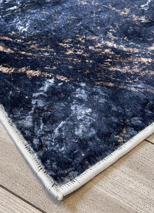 Універсальний килим 1.2x1.8 м на гумовій основі digital bamboo чорный мрамор lx03