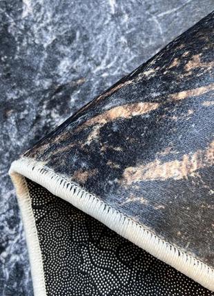 Універсальний килим 1.2x1.8 м на гумовій основі digital bamboo чорный мрамор lx03