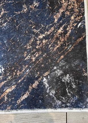 Універсальний килим 1.2x1.8 м на гумовій основі digital bamboo чорный мрамор lx03