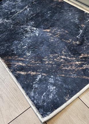 Універсальний килим 1.2x1.8 м на гумовій основі digital bamboo чорный мрамор lx03